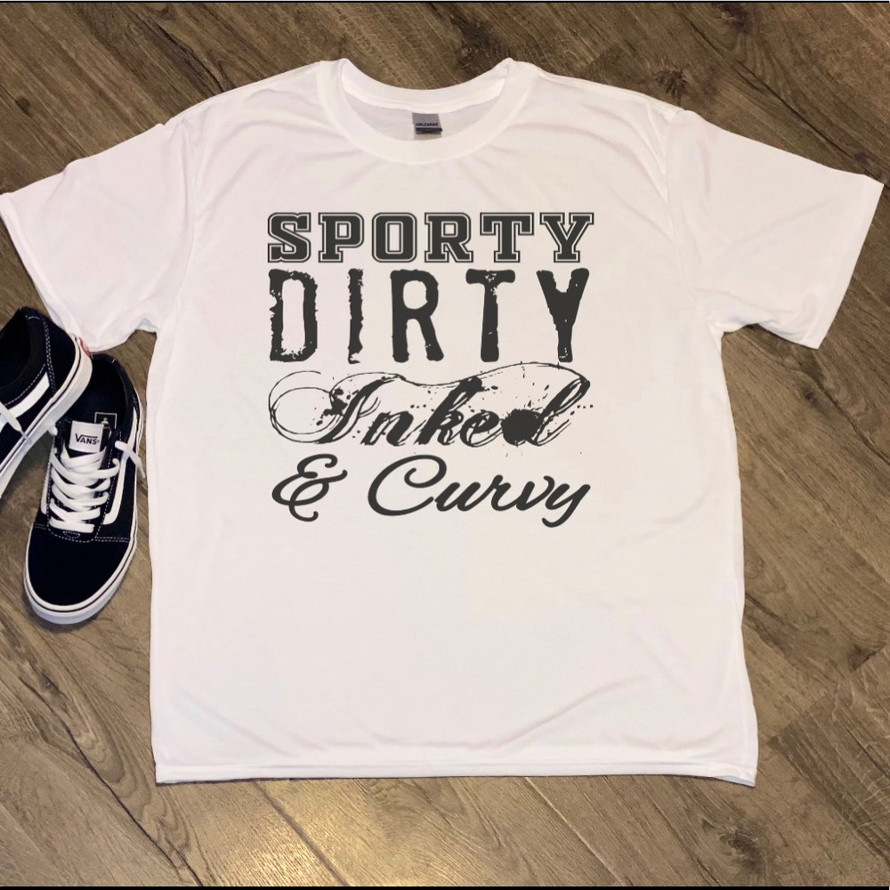 Adult Graphic T Shirt - Sport, Dirty, Inked, Curvy
